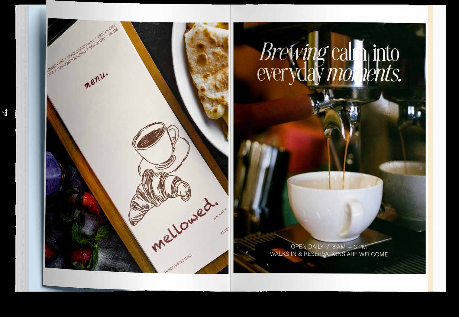 mellowed menu spread